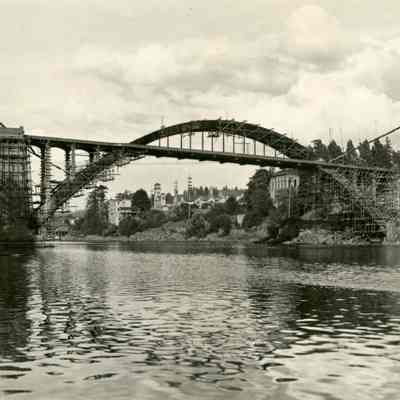 Construction on Arch Bridge.
