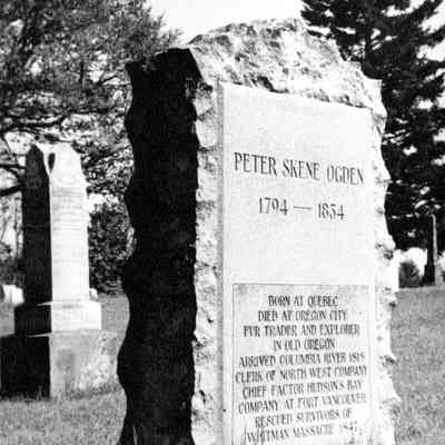 Oregon City - Gravestone of Peter Skene Ogden - Mountain View Cemetery