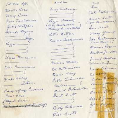 Names on Separate Letter with Photo