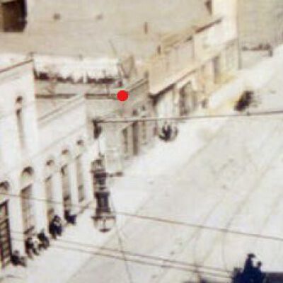 Blown up image of P-1049, with a storefront similar to the above image.