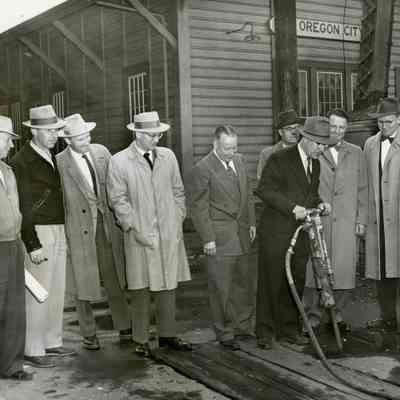 Oregon City Elevator Construction Ground Breaking 1954
