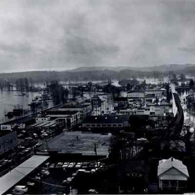 1964 Flood - Aerial View of Oregon City North End