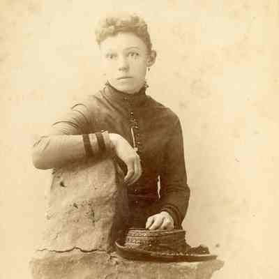 Seated Woman with Hat Portrait -1890