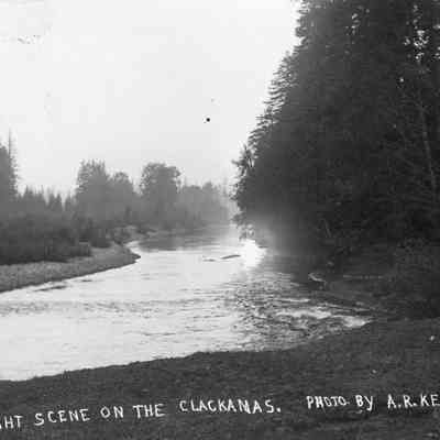 Clackamas River - Moonlight Scene