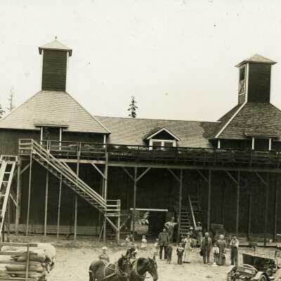 Hop House Construction 1917 - Yeager's Landing Marion County Oregon