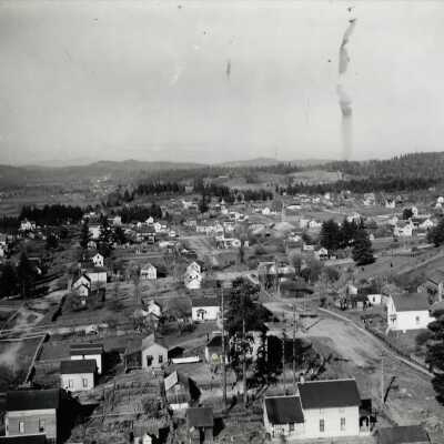 View of Oregon City from Bluff - 1896