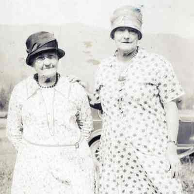 Unknown Older Women in Dresses and Hats