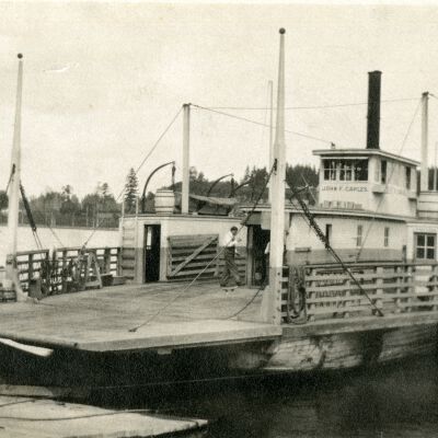 Sellwood Ferry - 1920 - "John F. Caples" - Macadam Side of Willamette River - Portland, Oregon