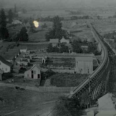 Oregon City Railroad Trestle from 11th Street - 1894