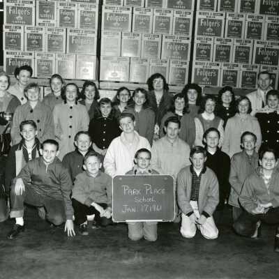 Park Place School Students - Warehouse of Folgers Coffee - 1961