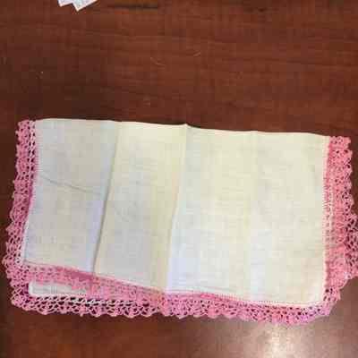 Pink and white handkerchief/Marrs-Curry/Unknown Provenance