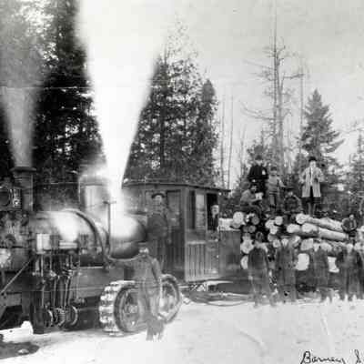 Logging Using a Shay Engine and Lombard Log Hauler 1900