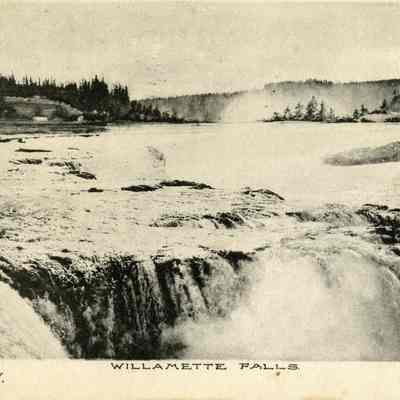 Willamette Falls Postcard - Mailed 1908