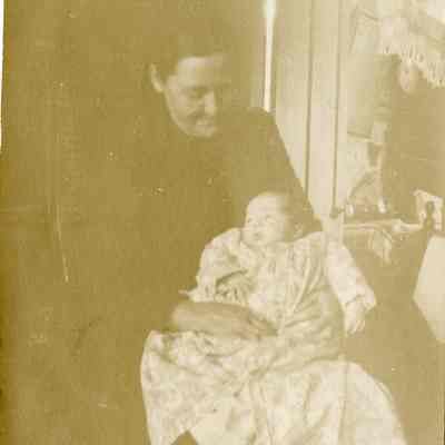 Talbert, Emma (Davis) with a baby