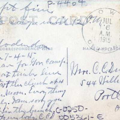 Back of Post Card