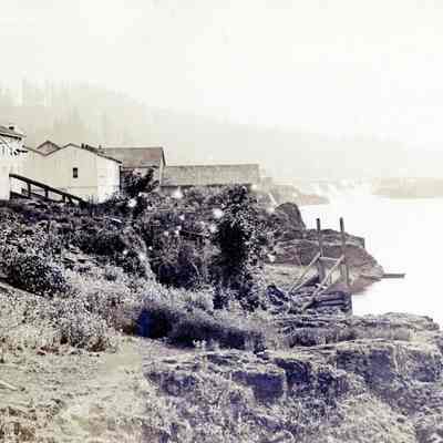 Oregon City 1880 - Willamette Falls and Lower River 1880