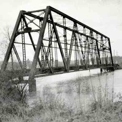 Streetcar Bridge at Gladstone, Oregon, over Clackamas River.