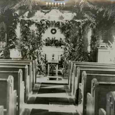 St. Paul's Episcopal Church 1930 - Interior of First Bldg. - Oregon City
