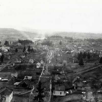 Oregon City View from Bluff - 1896