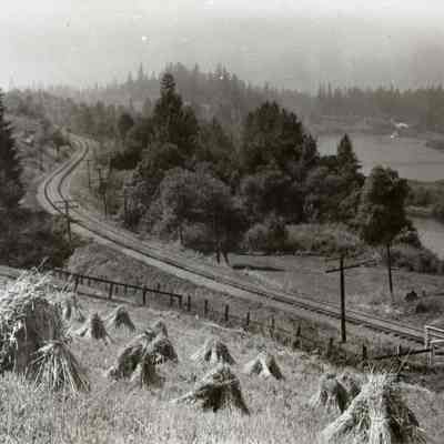 New Era, Oregon - Looking Up the Willamette River 1908