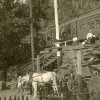 Original Oregon City Elevator - Start of Construction - 1912