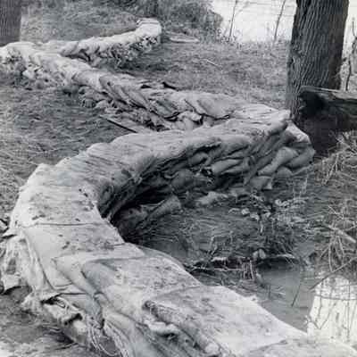 1964 Flood - Sandbagging from Flood Waters