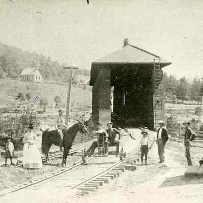 Covered Railroad Bridge at Park Place 1891