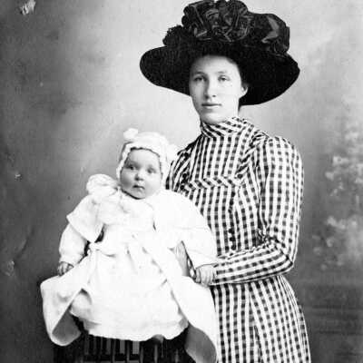 Josephine Forsberg Donovan with Baby.
