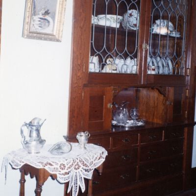 Photograph of built in China Cabinet at Stevens Crawford House