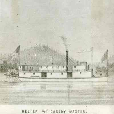 Steamboat "Relief" 1858 - Photo of Drawing