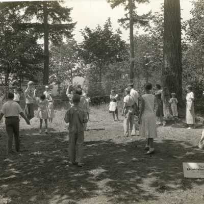 Oregon City 1926 - Buena Vista Play Center - Children Playing Volleyball