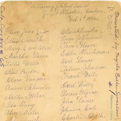 Back Side of Photo