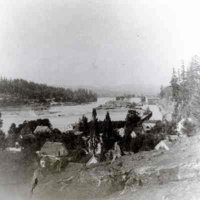 Willamette Falls 1885 - from Canemah