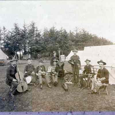 Ed Carr Collection - Music Band at Camp Sommers Long Beach Washington 1895