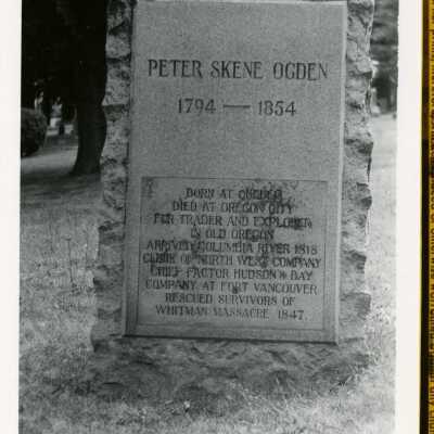 Oregon City 1961 - Ogden, Peter Skene Grave Marker