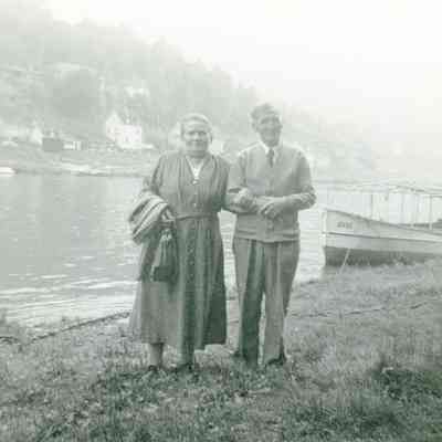 Krause Family in Heidelberg Germany - Neckar River