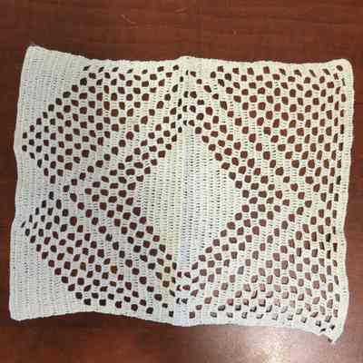 Small white rectangular handkerchief/Marrs-Curry/Unknown Provenance
