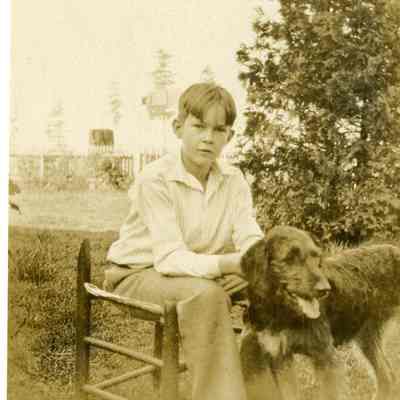 Carl Moline as Young Boy with Dog - Moline Collection