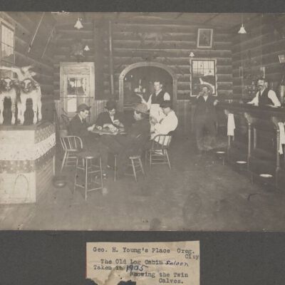 George Young's Log Cabin Saloon Oregon City 1905