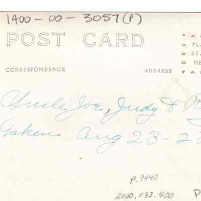 Back of post card