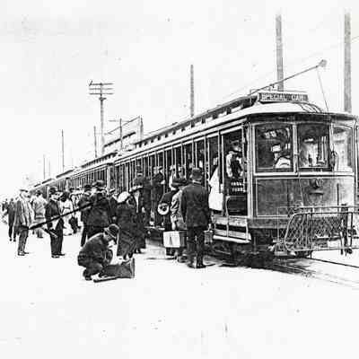 Portland Police 1915 - Traveling by Train to Estacada Park for Picnic