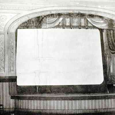 Shively Theater Stage with Movie Screen - 1954