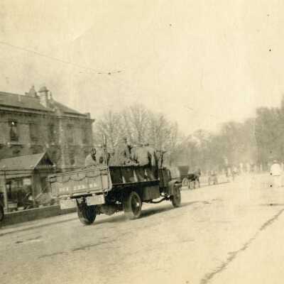Military Vehicle with Horse and Buggy - 1936 - not Oregon City