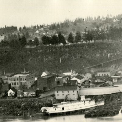 Steamboat "Alice" 1892 - Docked 4th and Water Street, Oregon City Oregon