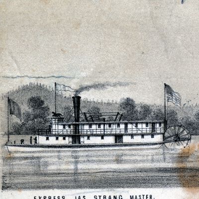 Steamboat "Express" - James Strang Master - Drawing