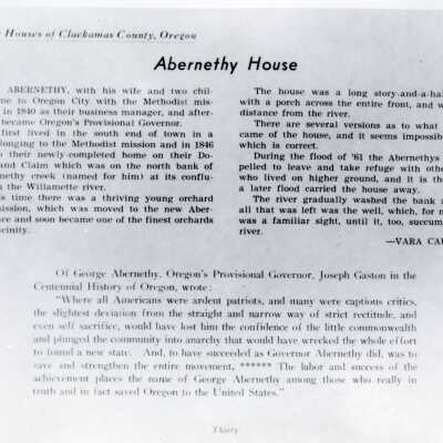 The Abernethy House History