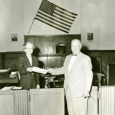 Judge Telford Presentation to Historical Society - 1955