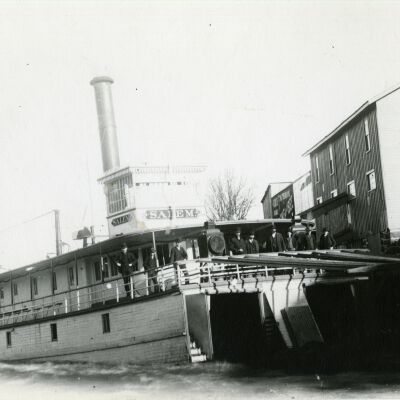 Steamboat "Salem" 1892 - Ready to be Refloated at 4th Street Dock
