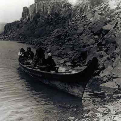 Native Americans of the Tlakluit People c 1910 - Near Wishram Village on the Columbia River, Washington