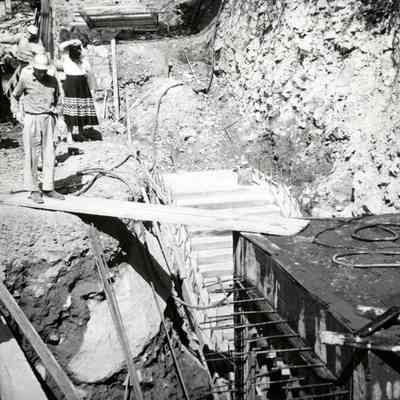 Oregon City Elevator Construction 1954 - Construction of Tunnel Access